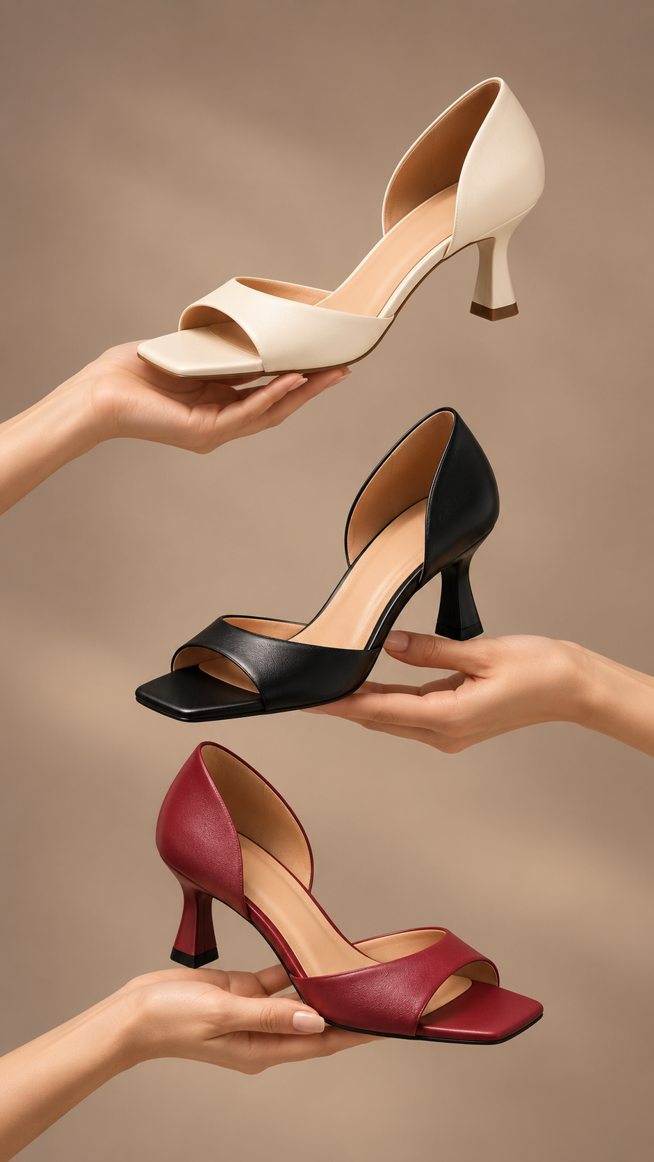 Elara Leather Heels