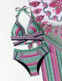 Santorini Blue 3-Piece Bikini Set