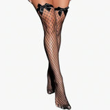 Thigh-High Stockings with Bow