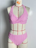 Striped Halter Bikini