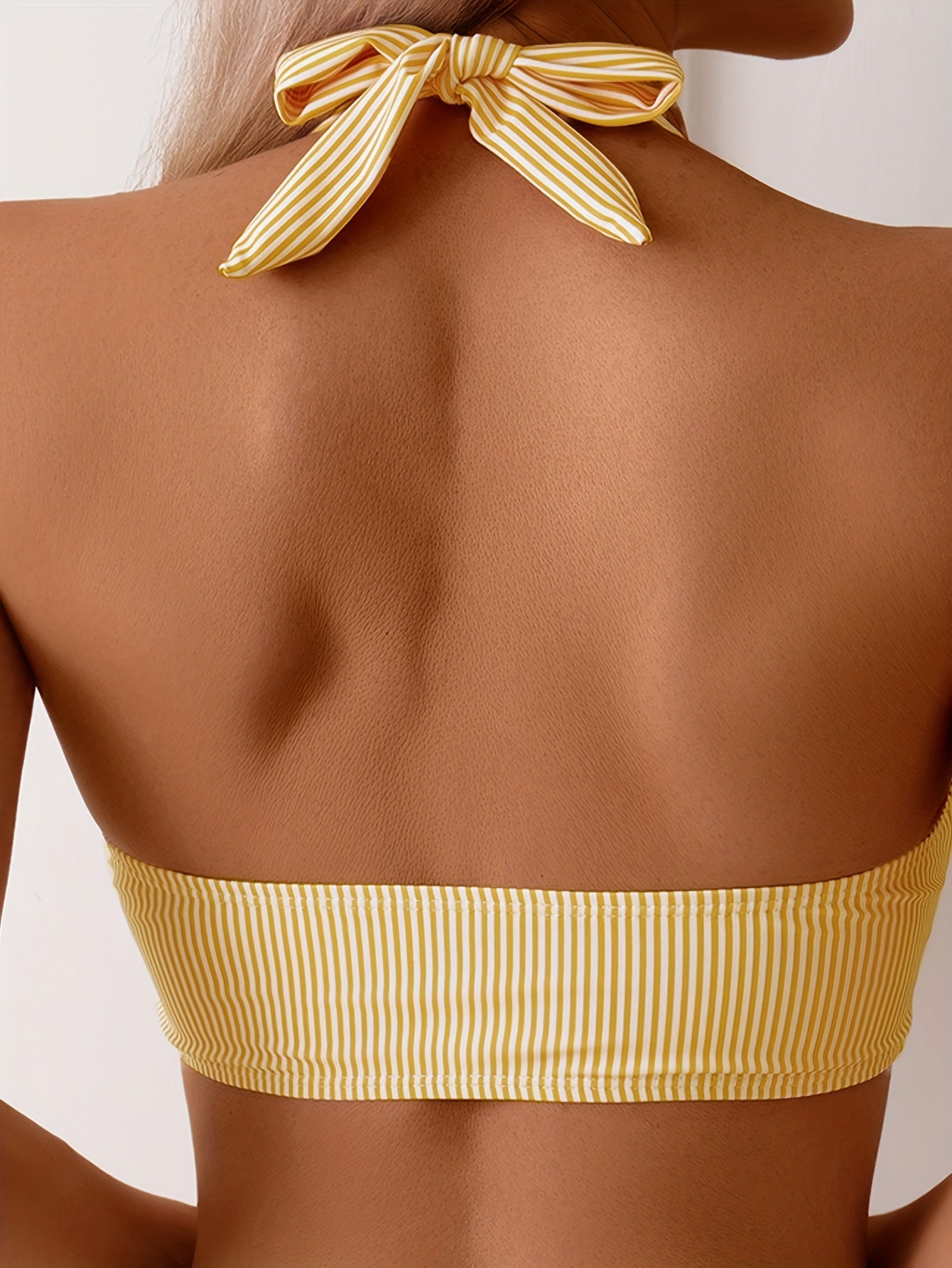 Striped Halter Bikini
