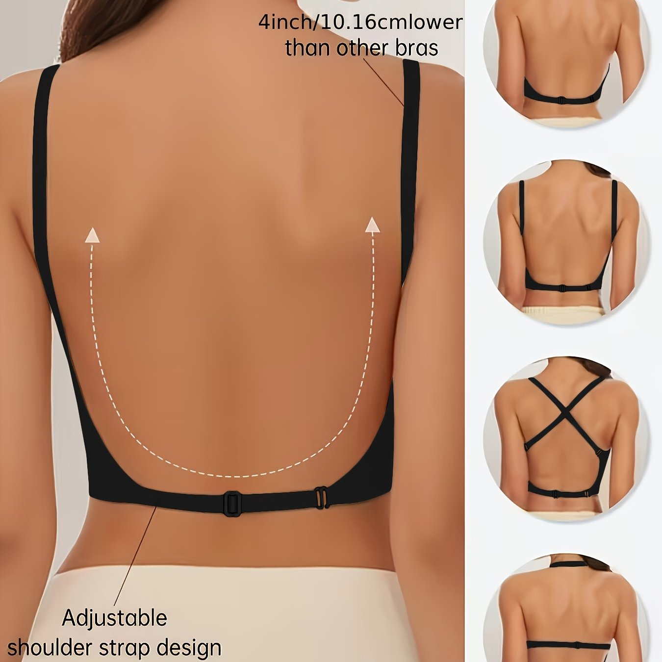 Seamless V-Neck Comfort Bra