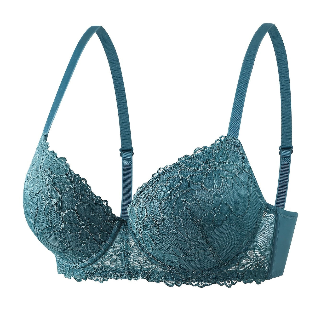 Floral Lace Push-Up Underwire Bra