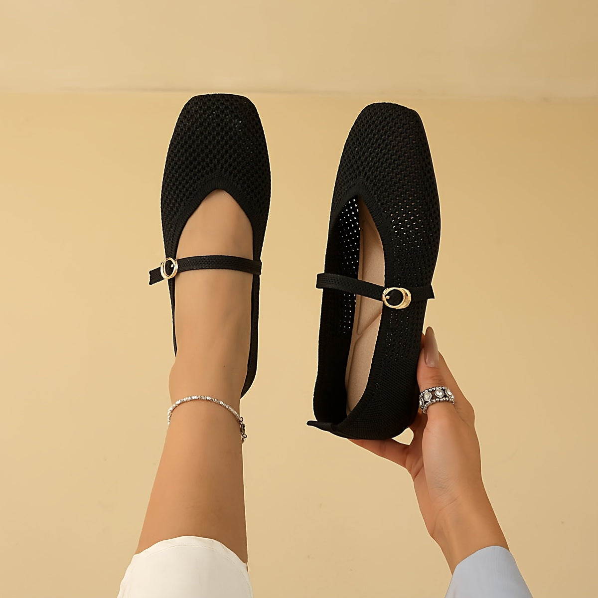 Celeste Shimmer Ballet Flats