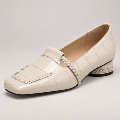 Croc-Embossed  Heel