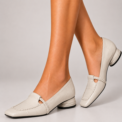Croc-Embossed  Heel