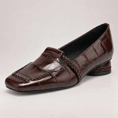 Croc-Embossed  Heel