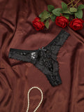 Floral Jacquard Bow Lace Women's Panties
