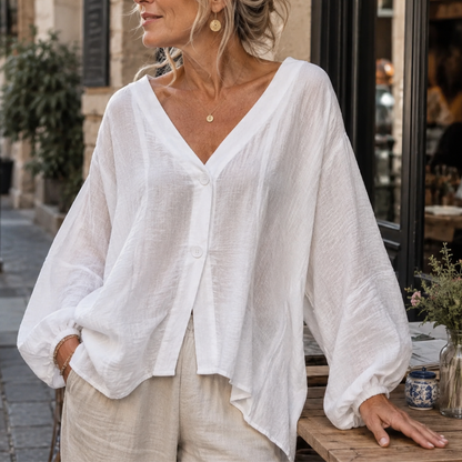 Elara Airy Batwing Blouse