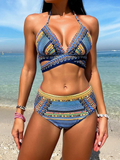 Santorini Blue 3-Piece Bikini Set