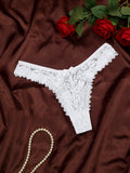 Floral Jacquard Bow Lace Women's Panties