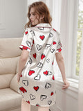 Heart Satin Night Dress