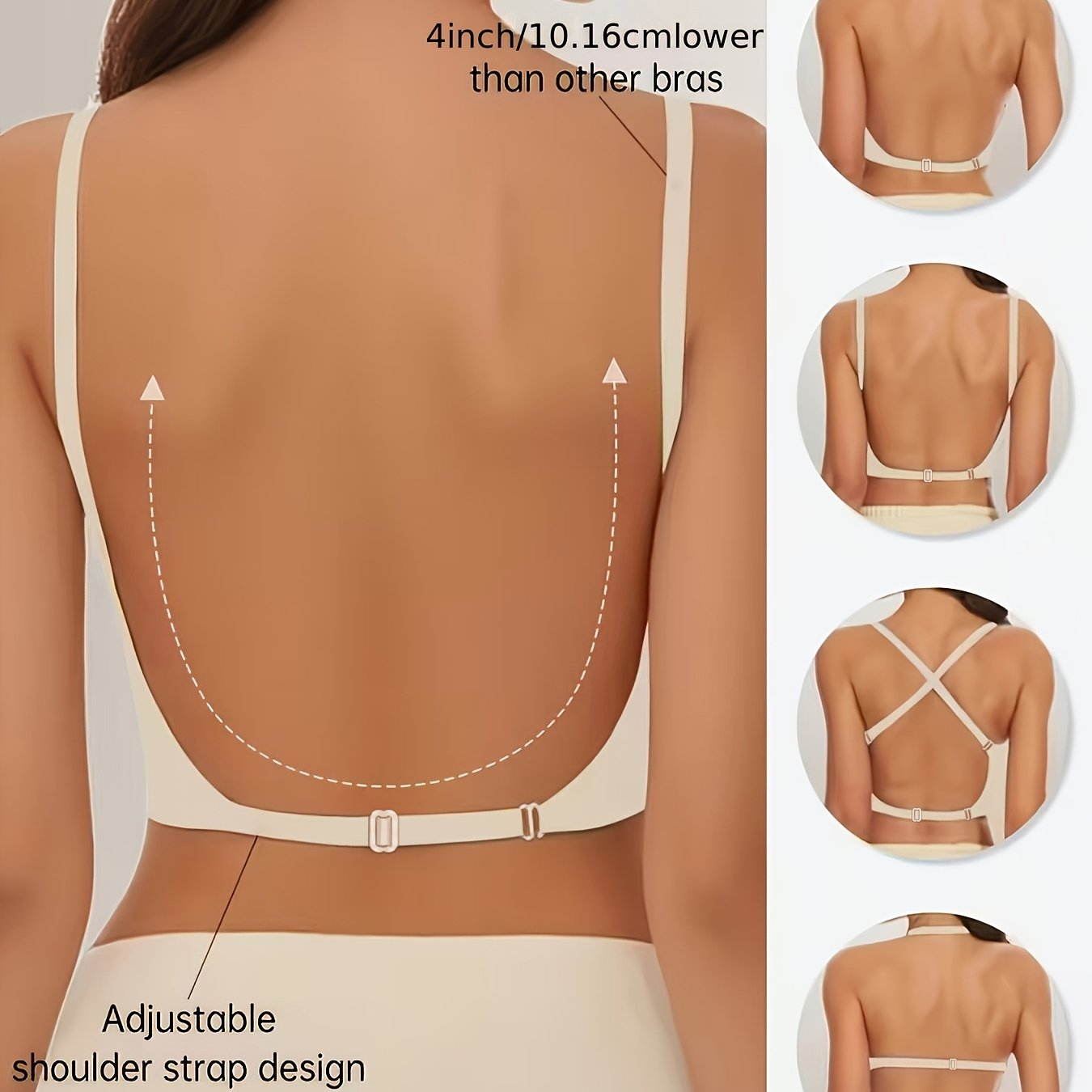 Seamless V-Neck Comfort Bra