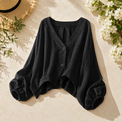 Elara Airy Batwing Blouse