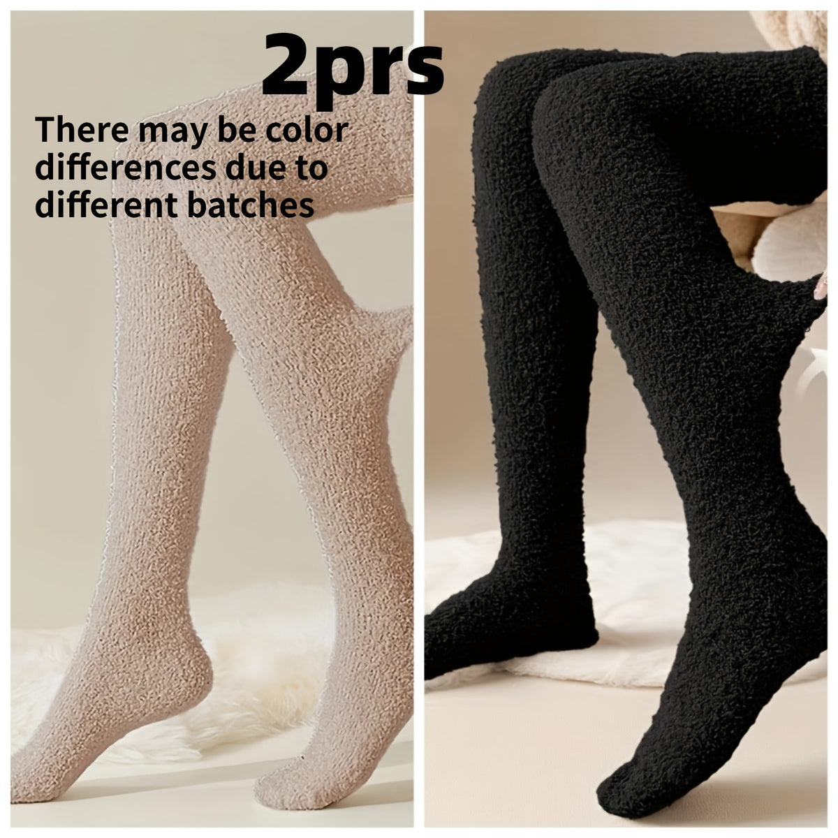 Cozy Fuzzy Thigh-High Socks