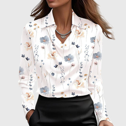 Genevieve Satin Cowl Neck Blouse