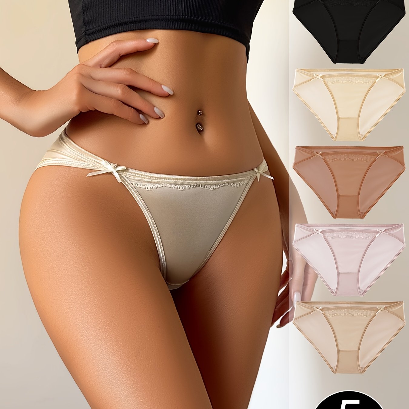 Women’s Lace Trim Bikini Briefs