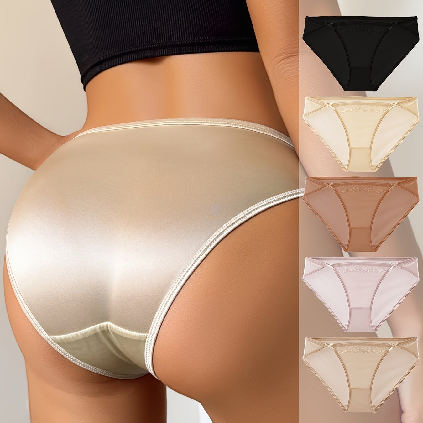 Women’s Lace Trim Bikini Briefs