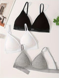 Ribbed Comfort Bralette – 3PC Set