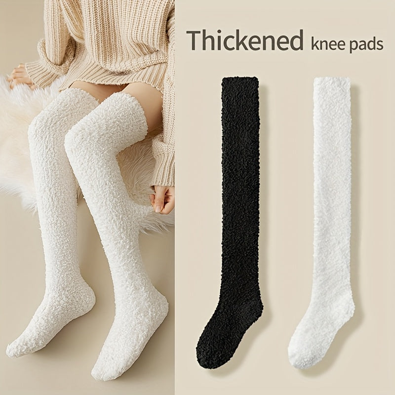 Cozy Fuzzy Thigh-High Socks