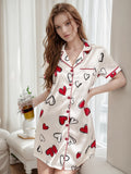 Heart Satin Night Dress