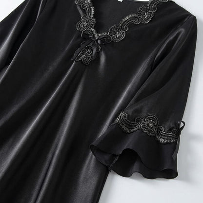 Aurelia Satin Lace Lounge Set