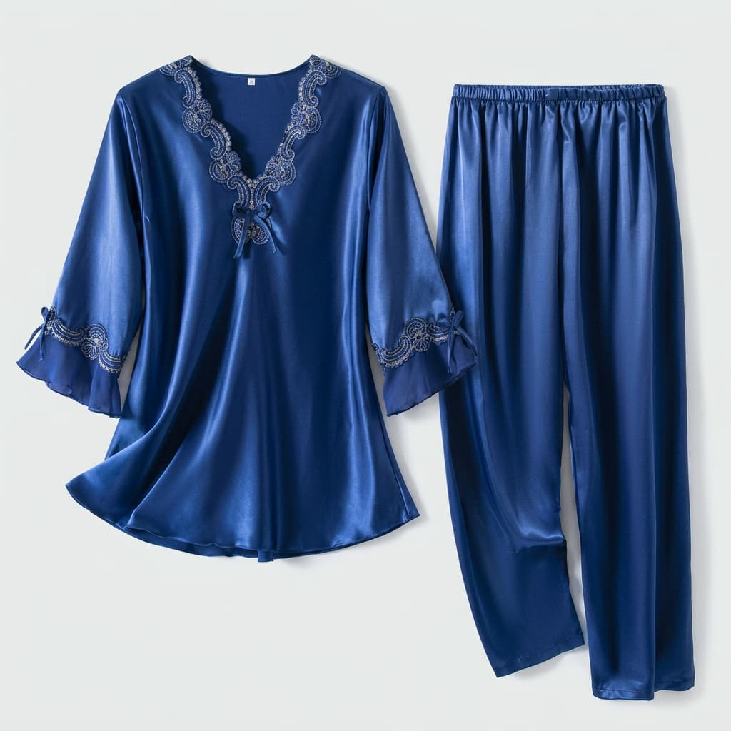 Aurelia Satin Lace Lounge Set