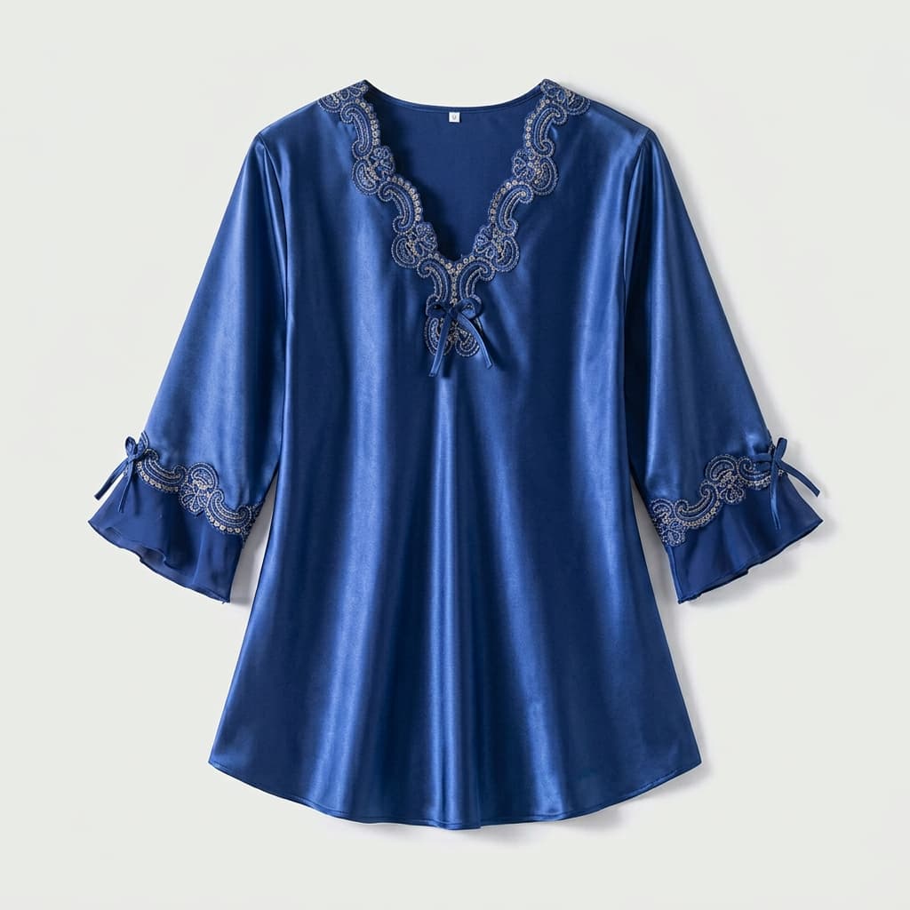 Aurelia Satin Lace Lounge Set