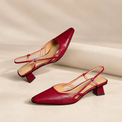 Aurelia Luxe Leather Slingback Heels