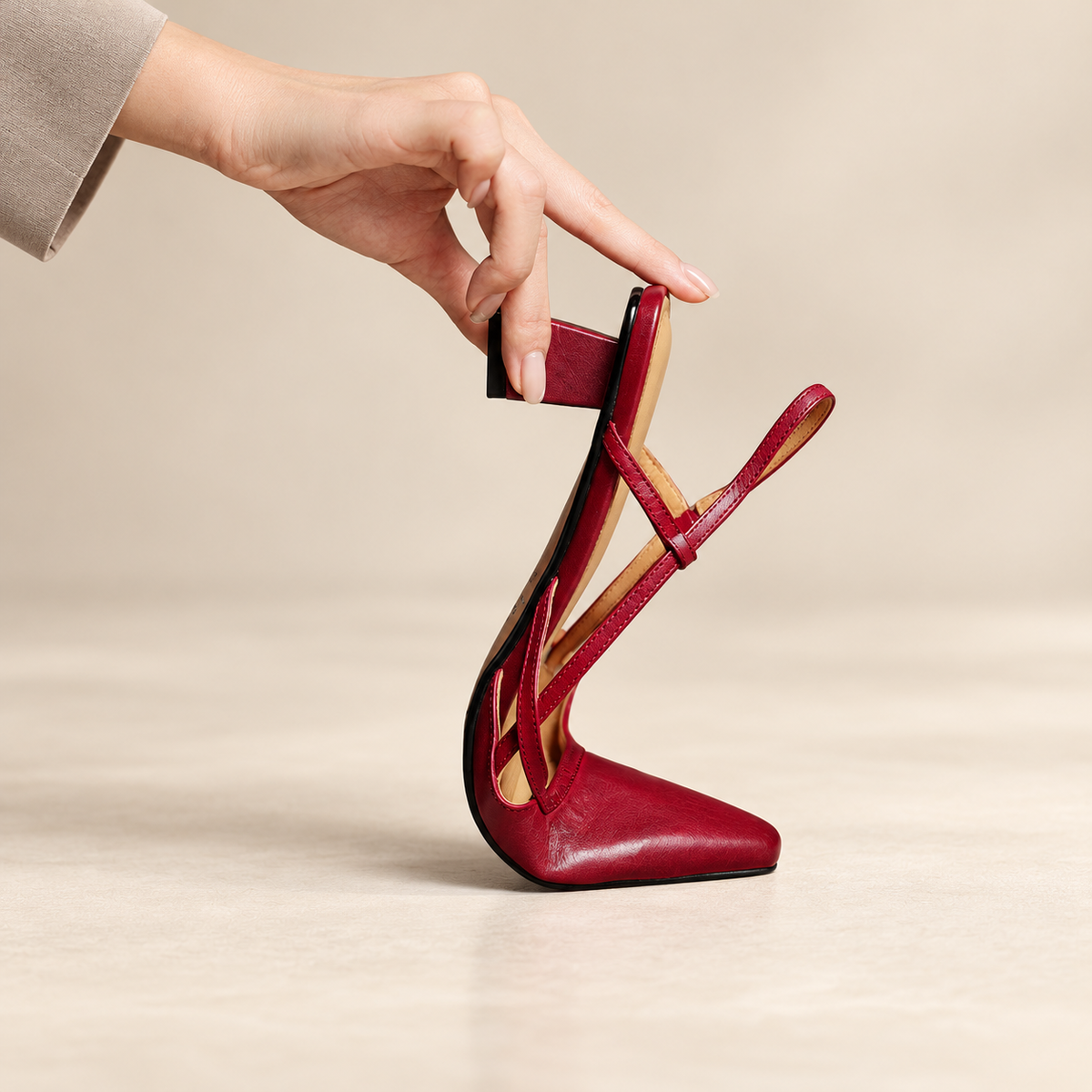 Aurelia Luxe Leather Slingback Heels
