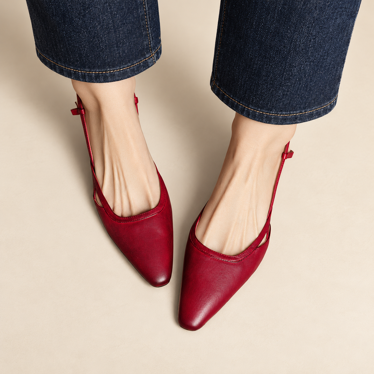 Aurelia Luxe Leather Slingback Heels