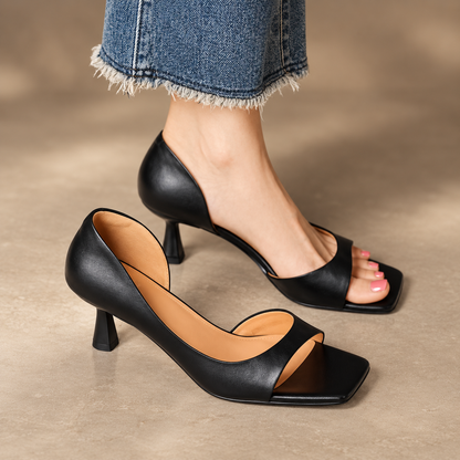 Elara Leather Heels