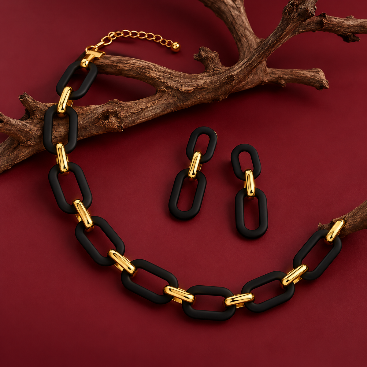 Noir Link Jewelry Set
