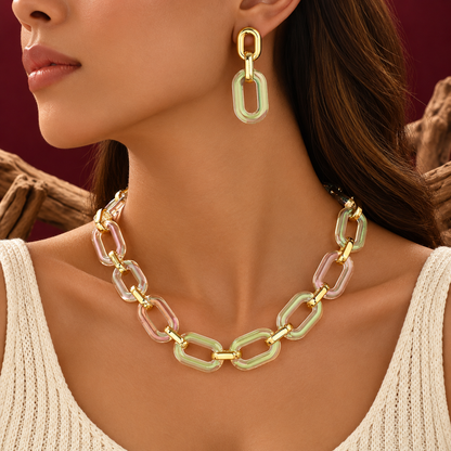 Noir Link Jewelry Set