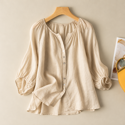 Elara Linen Lantern Top