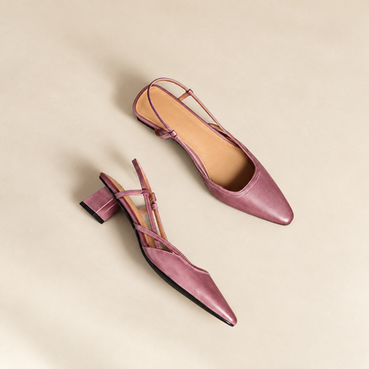 Aurelia Luxe Leather Slingback Heels