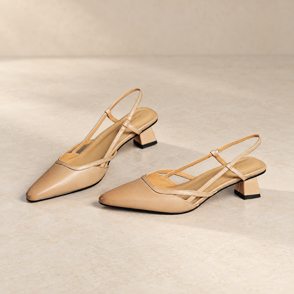 Aurelia Luxe Leather Slingback Heels