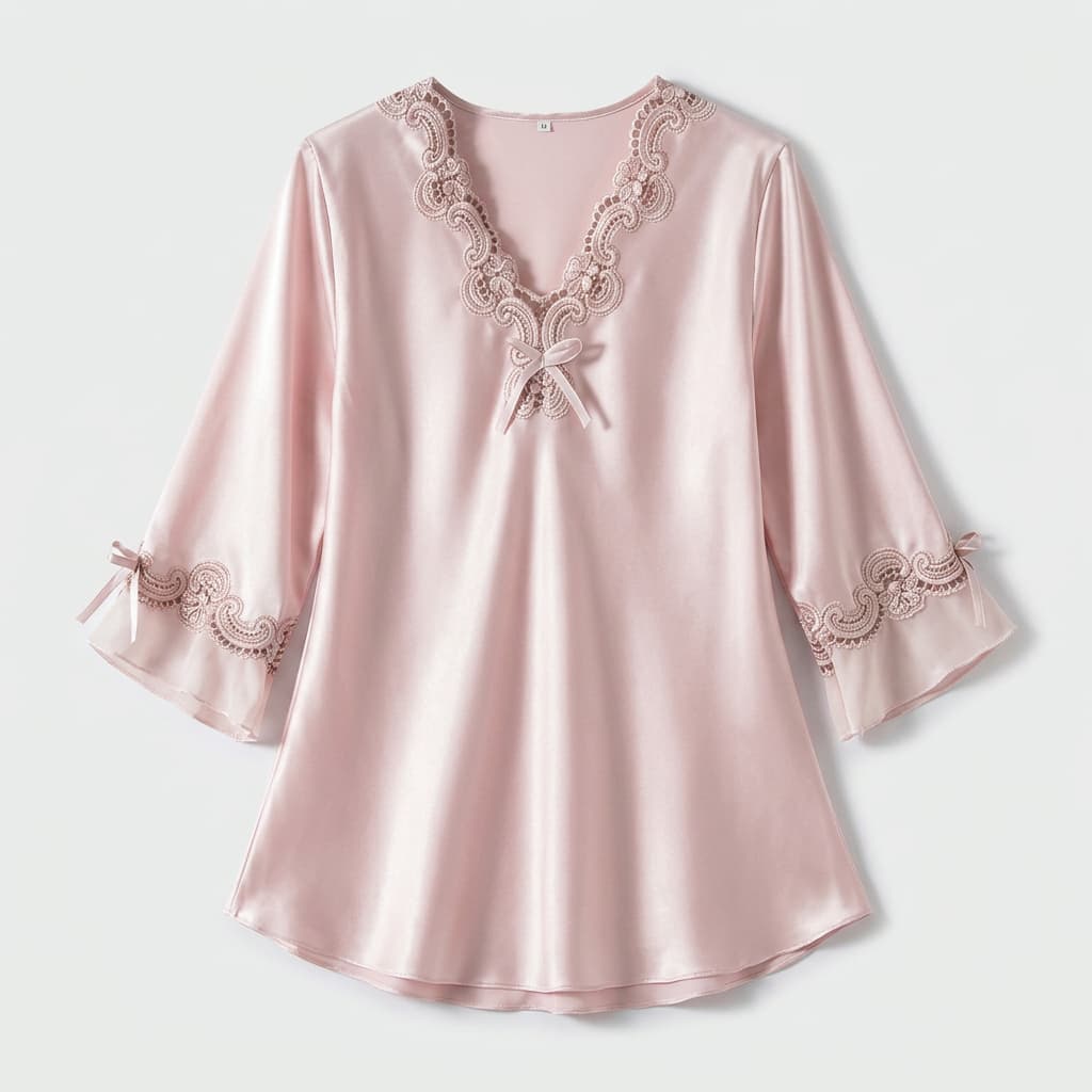 Aurelia Satin Lace Lounge Set