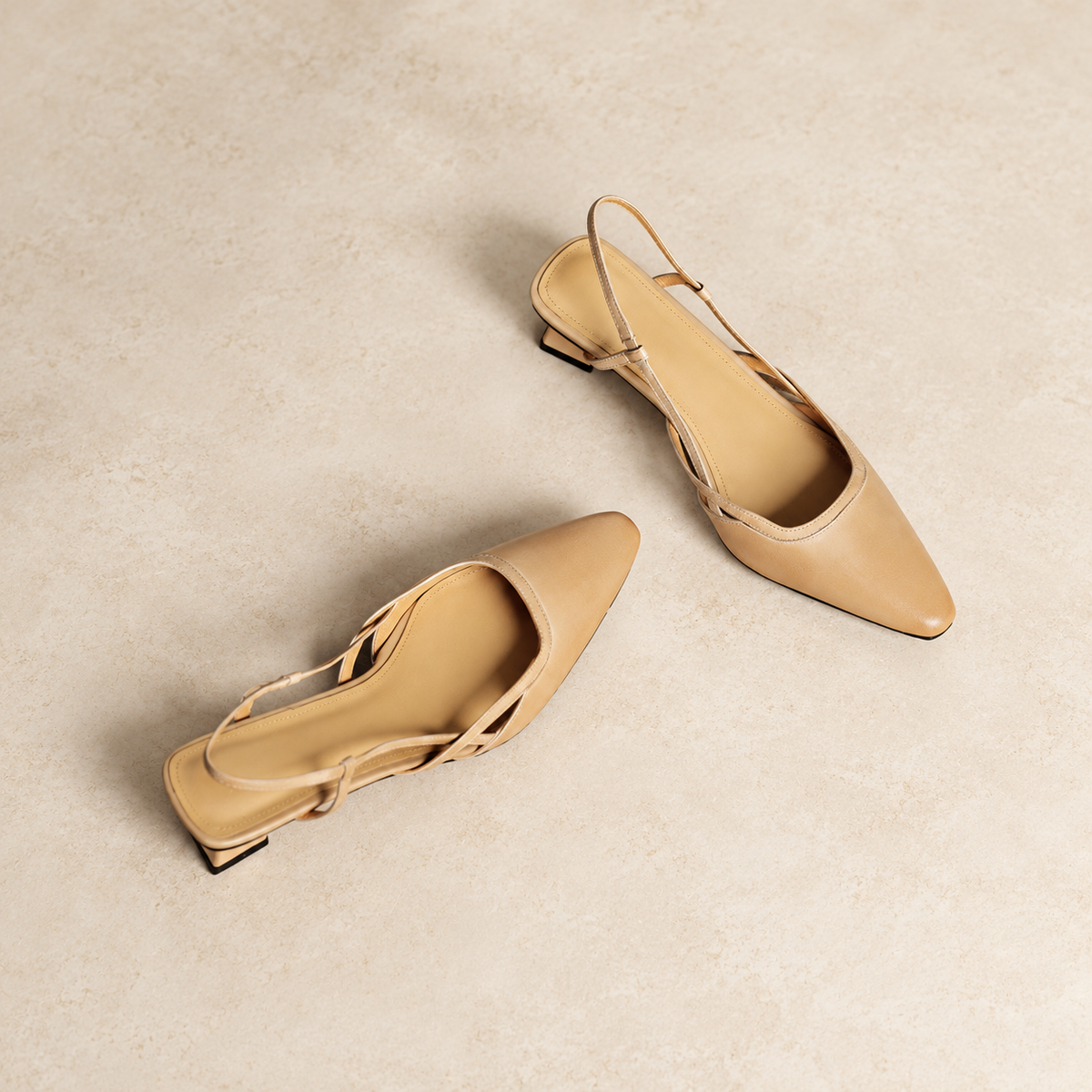Aurelia Luxe Leather Slingback Heels