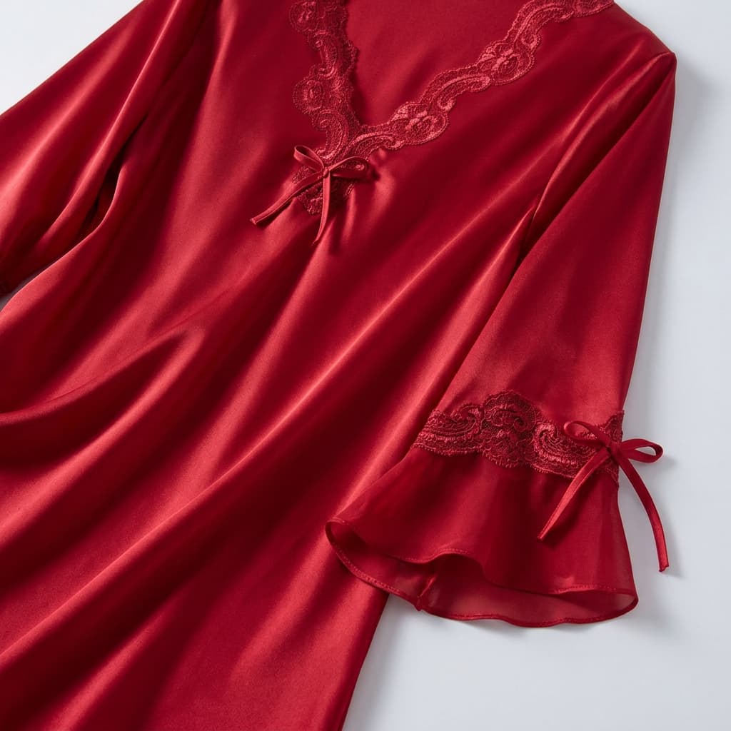 Aurelia Satin Lace Lounge Set