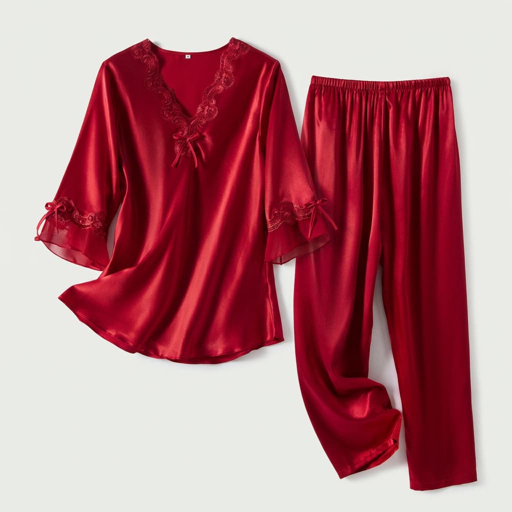 Aurelia Satin Lace Lounge Set