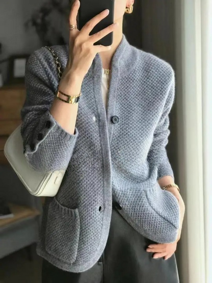 Adela  Cashmere Button Cardigan