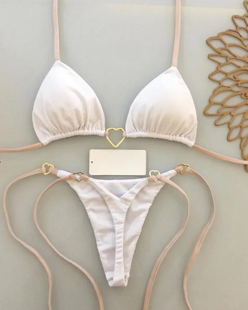 Amora Heart Detail Bikini Set