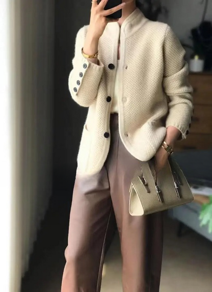 Adela  Cashmere Button Cardigan
