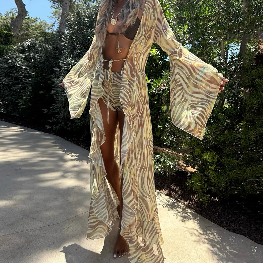 Women’s 3-Piece Beach Cover-Up Set – Boho Summer Style