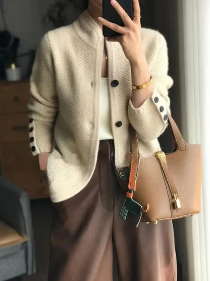Adela  Cashmere Button Cardigan