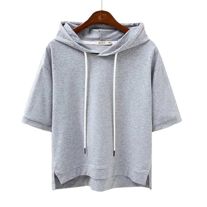 Elara Relaxed Short Sleeve Hoodie
