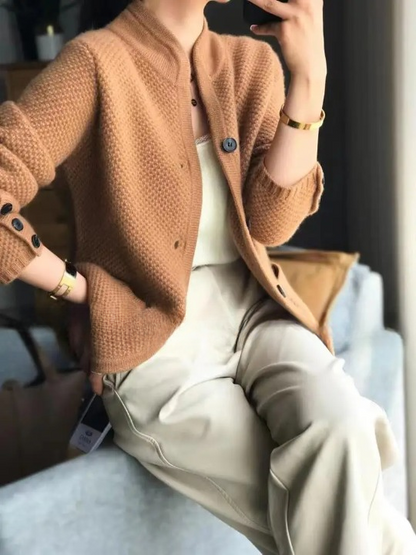 Adela  Cashmere Button Cardigan