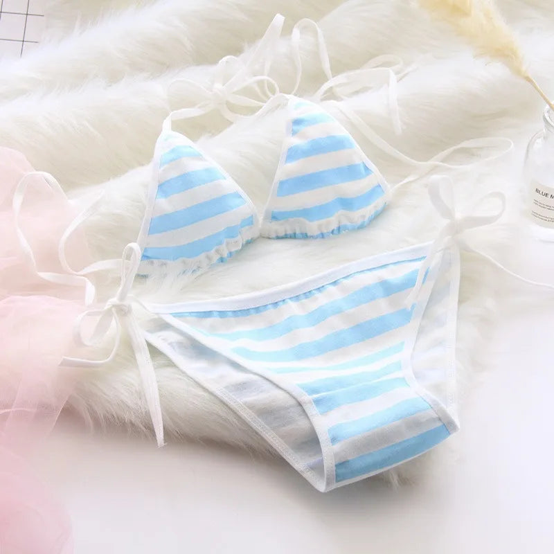 Lace-up Strap Bikini Set