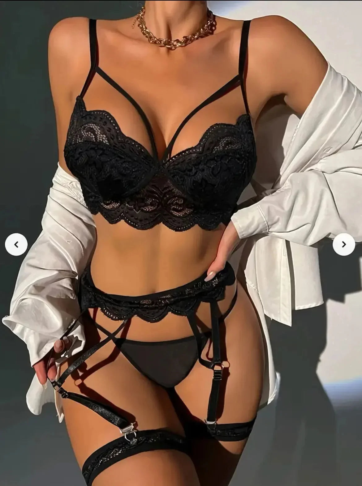Burgundy Lace Lingerie Set – Elegant